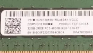 

For MTC20F2085S1RC48BA1 MICRON 32GB 2RX8 PC5-4800B Server Memory