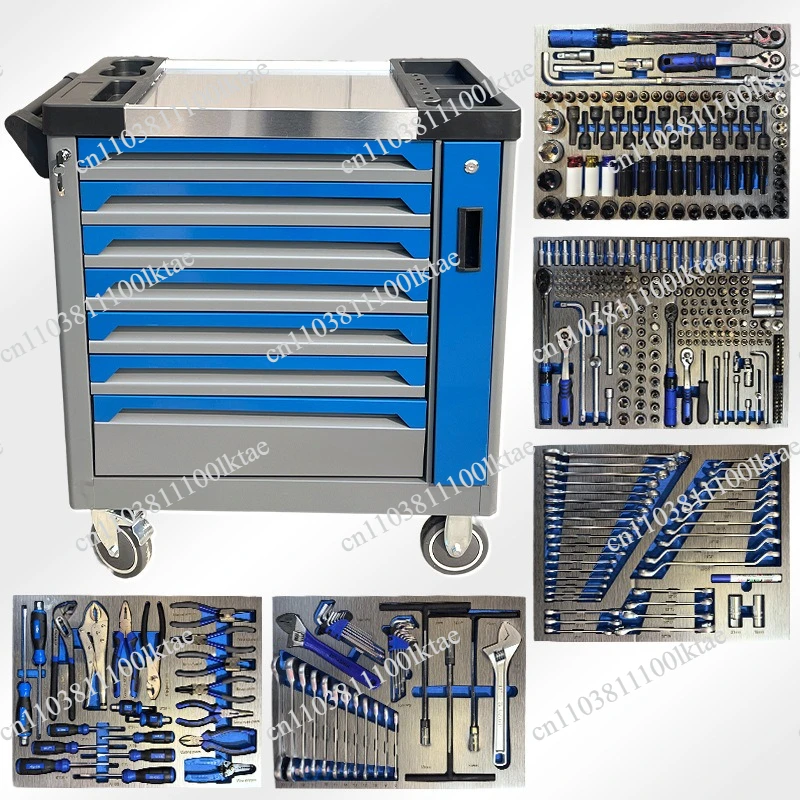 413 auto repair items, complete set of car maintenance and repair shop tool cart combination tool cabinets