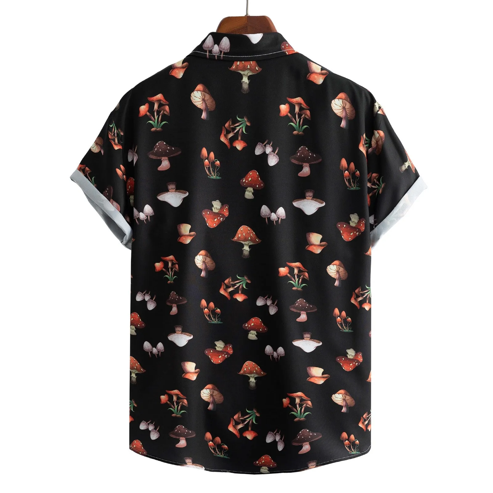 2023 Men's Shirt Retro Mushroom Tee Summer 3d Print Shirt Men Short Sleeve Casual Fashion Top Men's Clothing Oversized T-Shirt