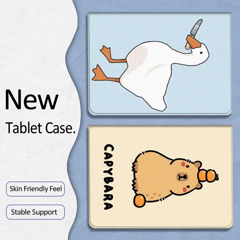 

Goose Duck Kapibala Cartoon For Xiaoxin Lenovo Tab P12 Extreme Legion Y900 Idea Pro GT 12.1 2025 Foldable Tablet Case Gift