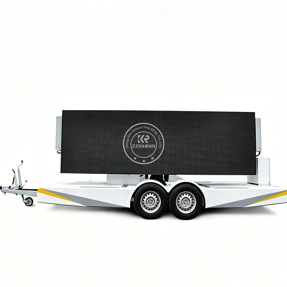 Mobile LED Screen Advertising Trailer Full Color Digital Billboard Trailer For Brand Promotion And Outdoor Media Use