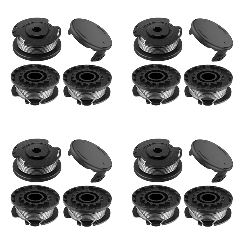 【Superdeals】12 Pack String Trimmer F016800569 Spool Line With F016F04557 Spool Cover For  Easy Grass Cut ART 23SL 26SL