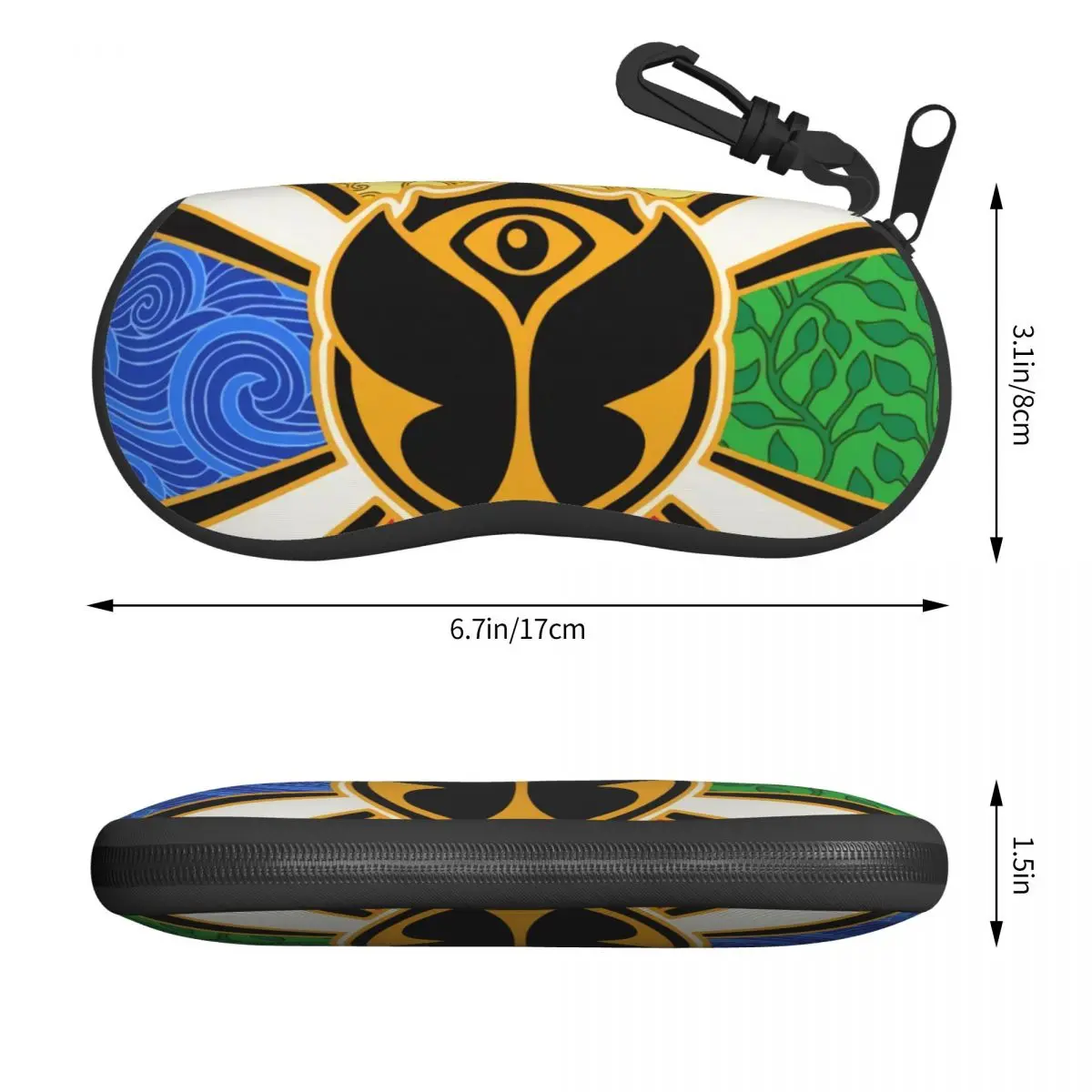 Tomorrowland Party Shell Eyeglasses Protector Cases Fashion Sunglass Case Electronic Dance Festival Glasses Pouch