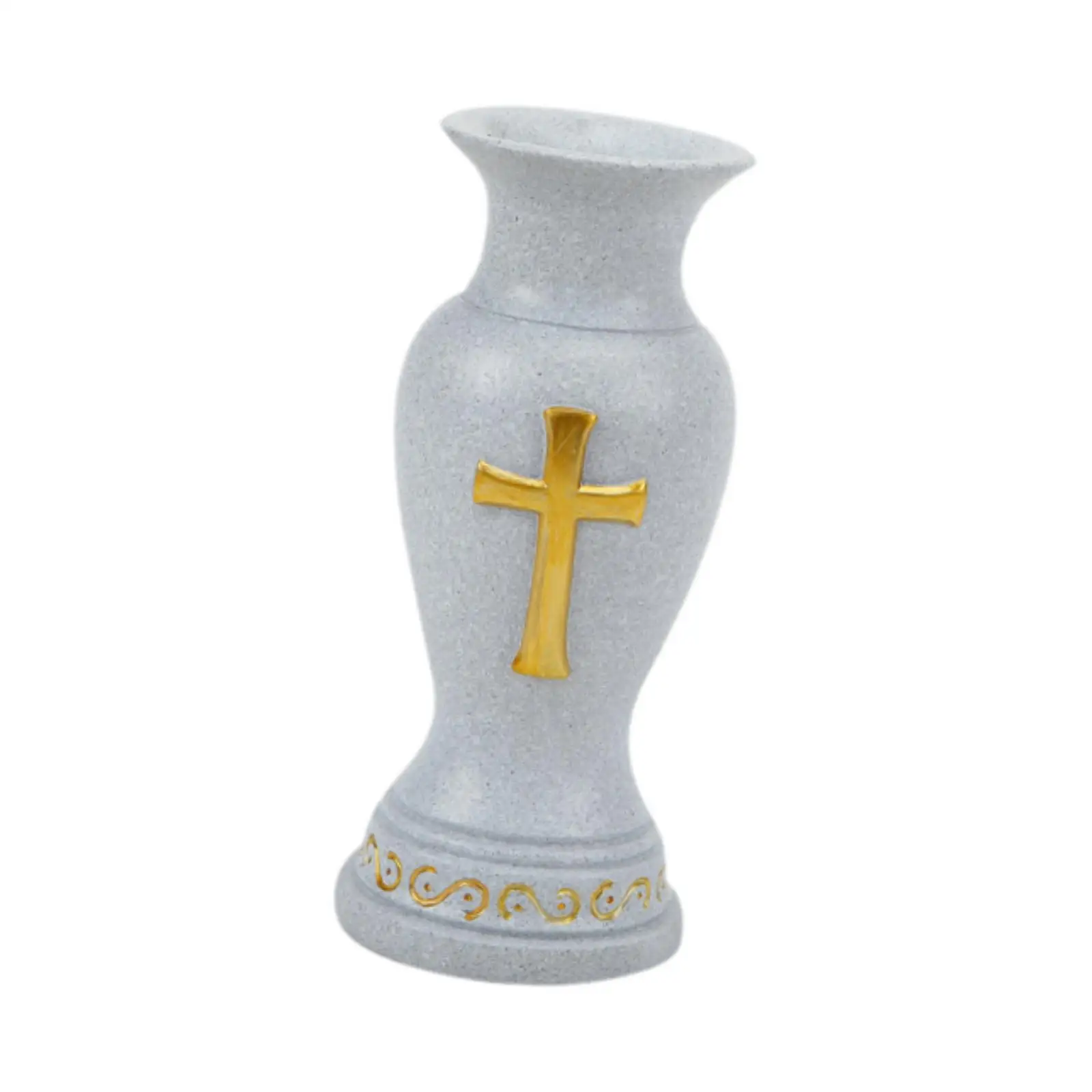 Waterproof Cemetery Grave Vase Sturdy Resin Memorial Vase Decoration for Garden Remembrance