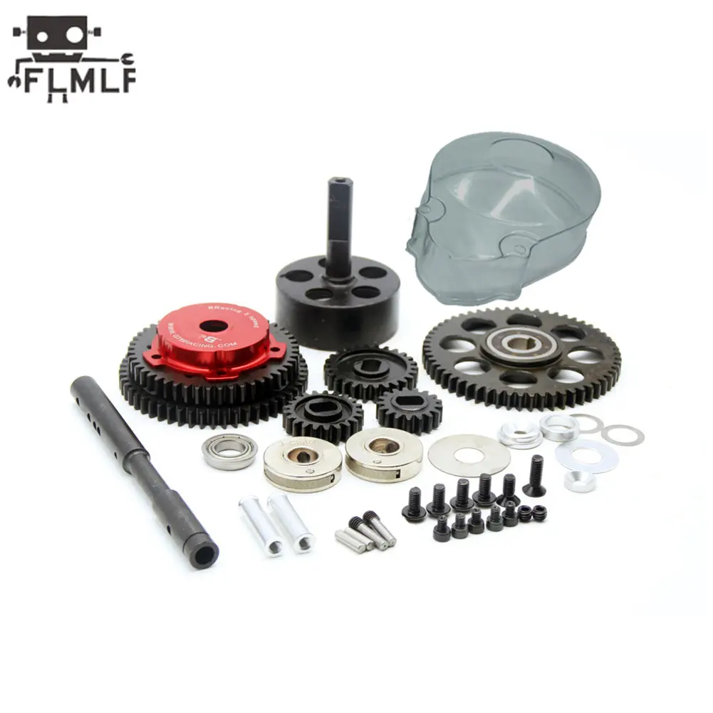 

3 Speed Transmission Gear Kit with Plastic Gear Cover for 1/5 GTB RACING HPI ROVAN KINGMOTOR BAJA 5B 5T 5SC RC CAR PARTS