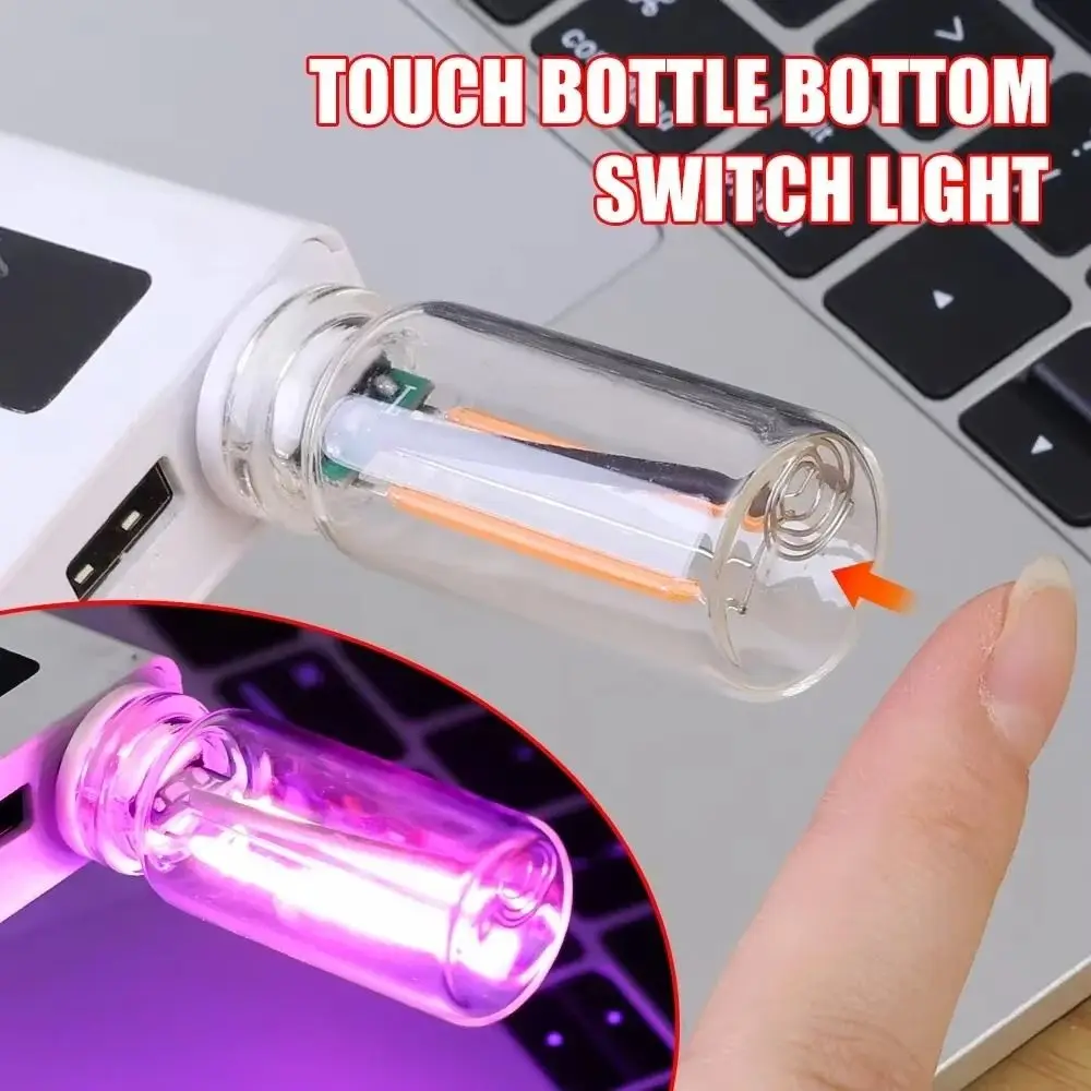 Portable DC 5V Car Night Light Colorful Adjustable Filament Lamp Touch Control Atmosphere LED Room Decor