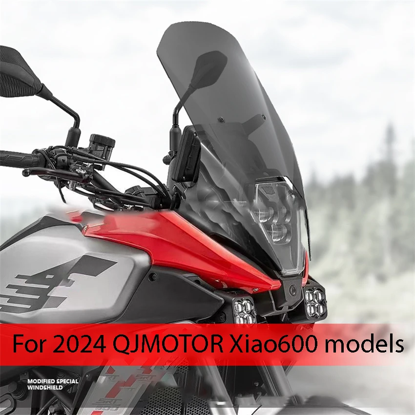 qjmotor-2024モデル-xiao-600用フロントウィンドシールド改造用風防追加透明カバーアクセサリー