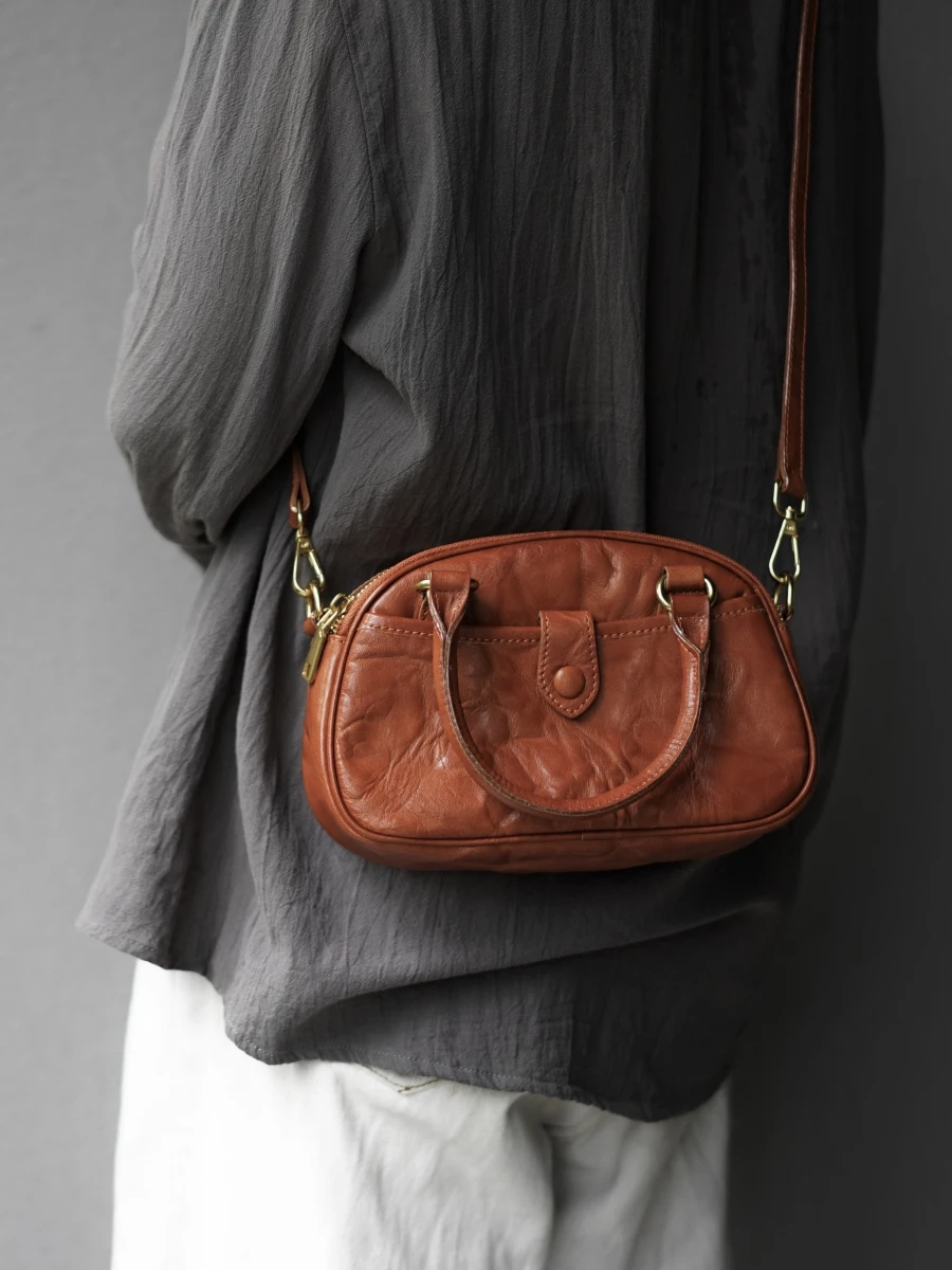 

casual designer handmade genuine leather pleated ladies shoulder bag fashion luxury real cow leather women's black handbag