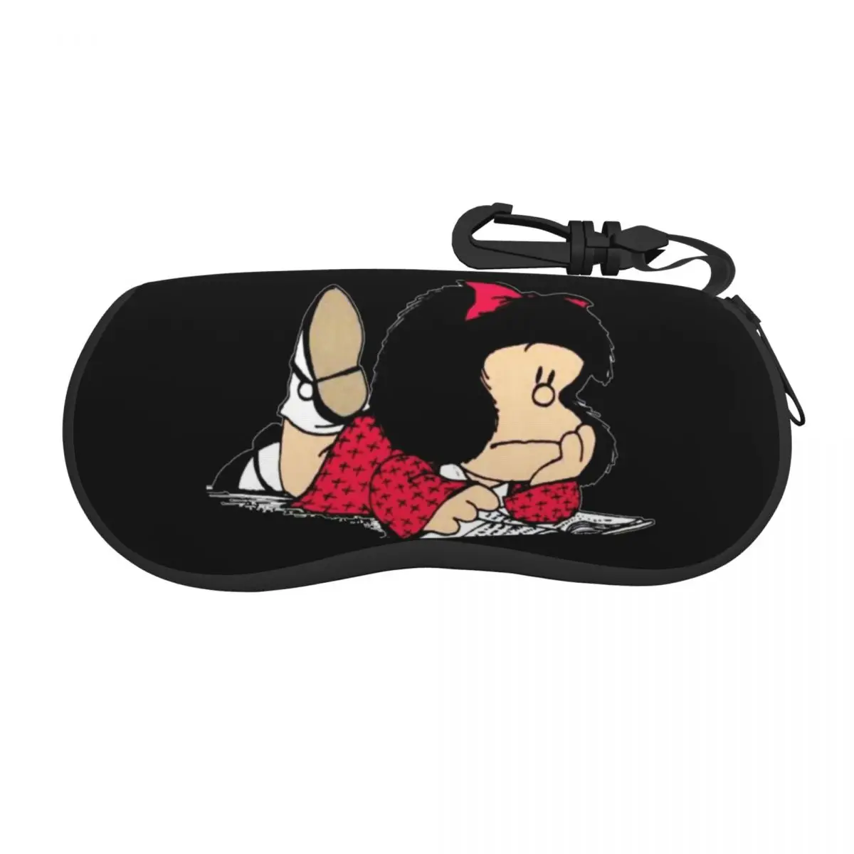 Custom Cute Mafalda Shell Eyeglasses Protector Cases Fashion Sunglass Case Argentine Cartoon Quino Comic Glasses Pouch