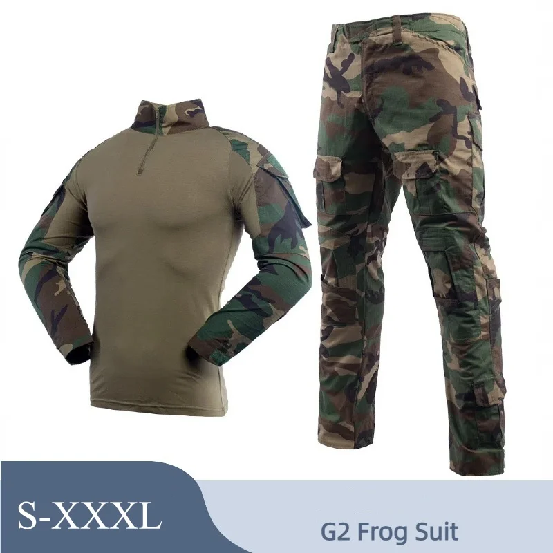 

Мужской тактический костюм лягушки GEN 2, рубашка, брюки, камуфляжная боевая тренировочная форма с длинными рукавами, уличная охотничья одежда, маскировочный костюм
