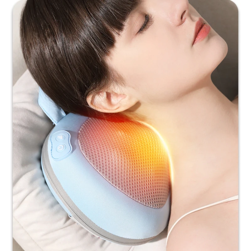 

Electric Massager Neck Cervical Pillow Shoulder Back Waist Leg Massage Machine with Heat for Full Body Massagi