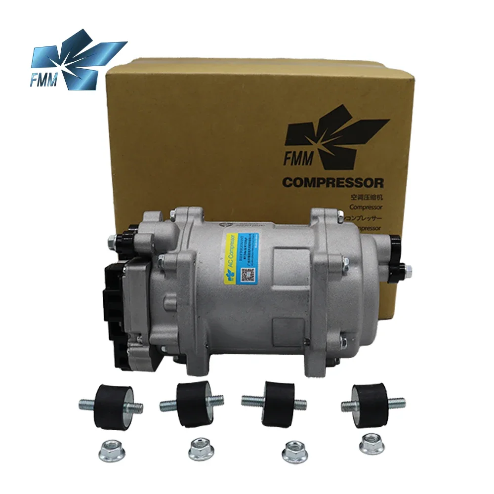 

Universal Electric Car AC Compressor FMMU0004H 12V 72V 24V 48V R134a R1234YF Scroll Air Conditioning Aircon Compressor
