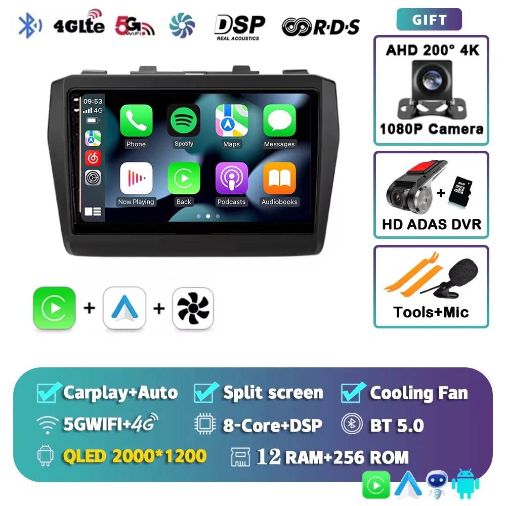 Android 16 autoradio voor Suzuki Swift 2017 2018 2019 2020 2021 draadloze Carplay Android Auto audio multimediaspeler 2 Din