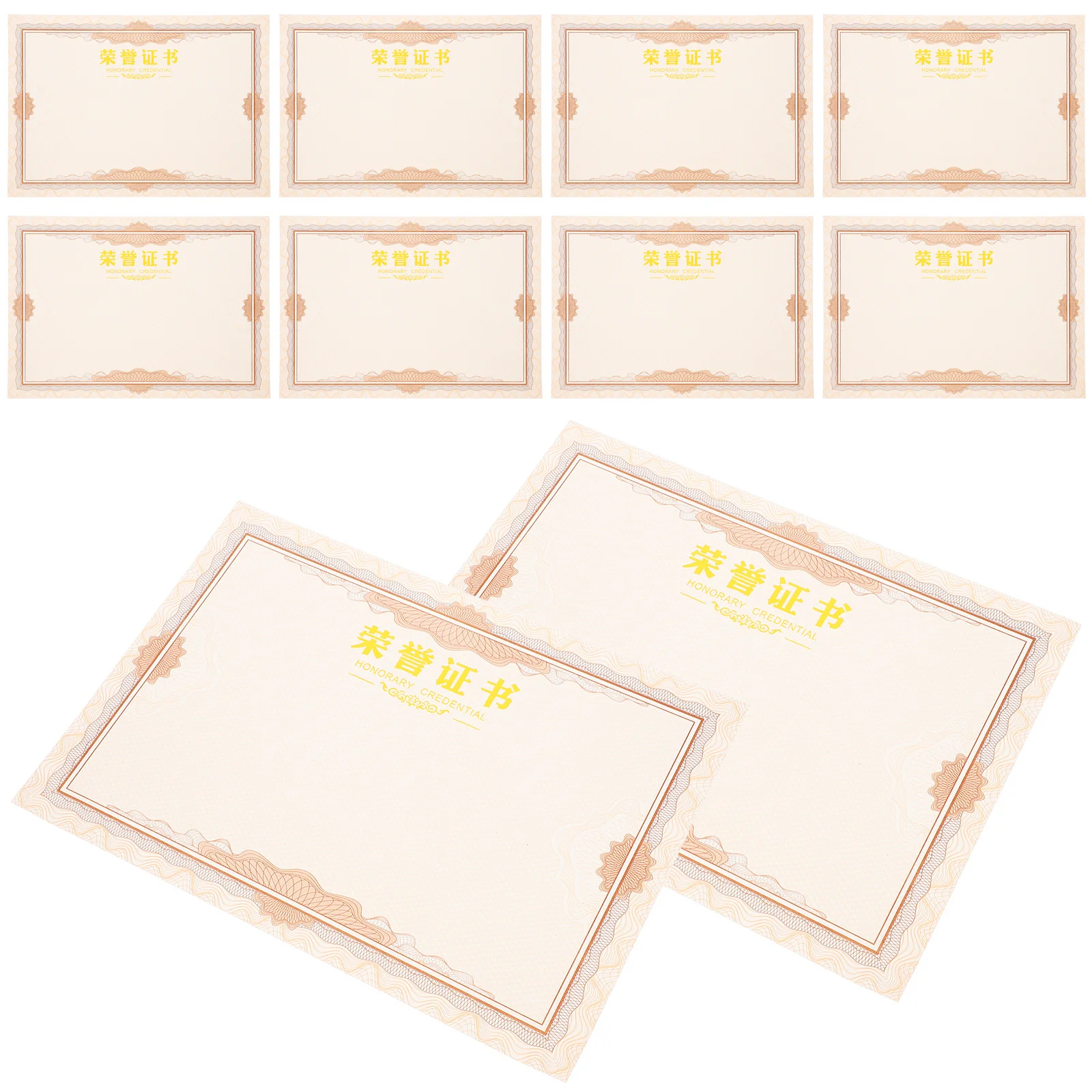 

50 шт. пустая бумага для сертификатов для награды, бумага для диплома чести, выпускной учитель, студент, распознавание листов, пустой сертификат