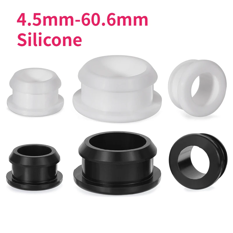 4.5mm-60.6mm Silicone Rubber Snap-on Grommet Hollow Hole Plug Coil Ring Cable Wiring Protect Bushings O-ring Seal Gasket