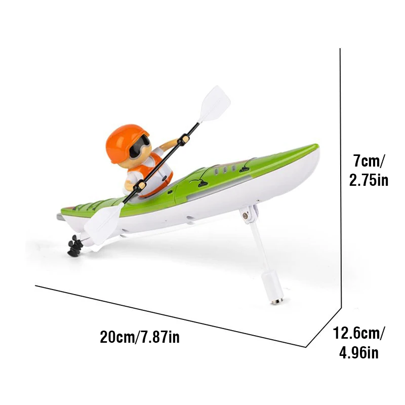 2.4Ghz Remote Control Paddling Kayak Racing Boat Ship Waterproof Balanced Electric Vessel Dual Mode Driving RC Boat Toy for Kids