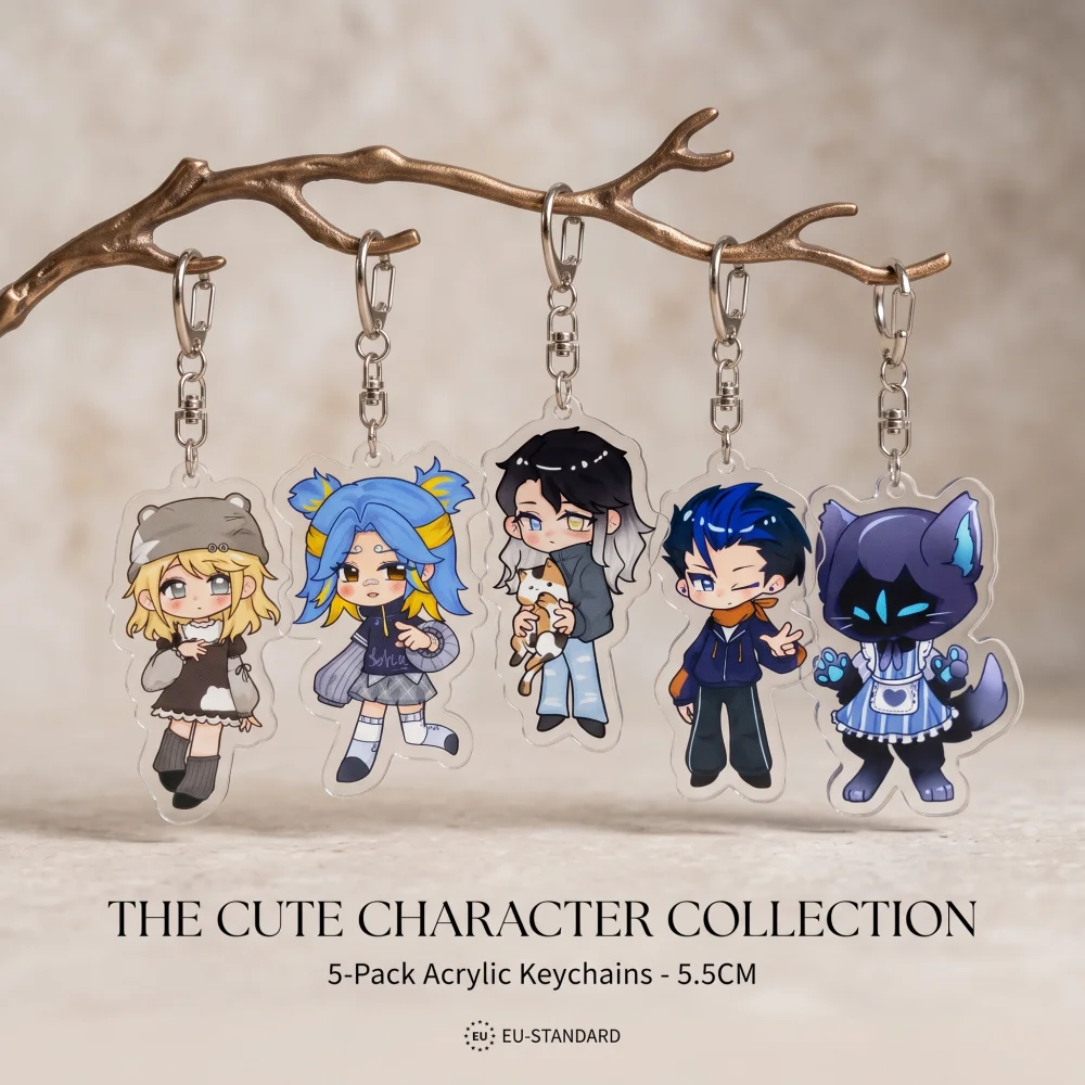 VALORANT Chibi Acrylic Keychain Anime Bag Pendant Jett Clove Omen Cosplay Keyring Cute Kawaii Game Accessories Charm Fan Gift