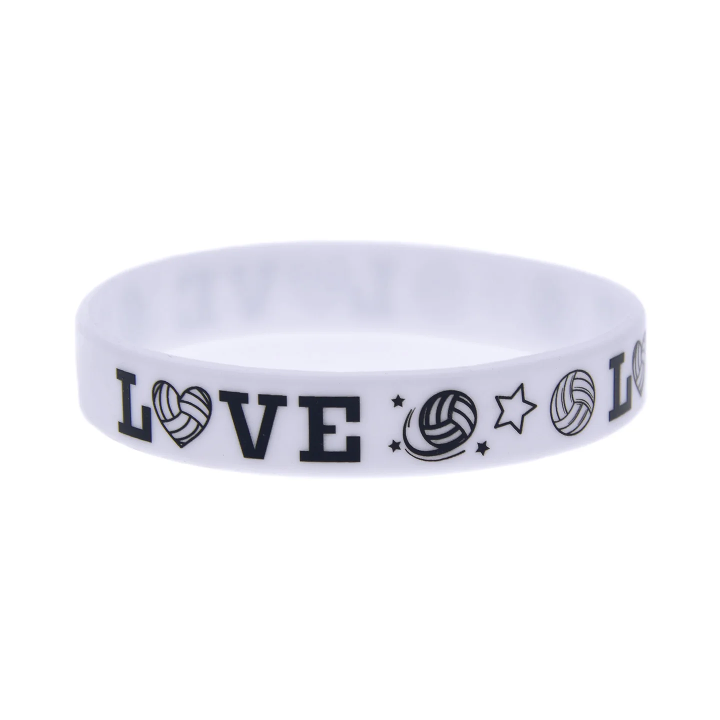 50 Stück Volleyball-Team-Spirit Motivations-Silikonarmbänder für Athleten, Tägliches Tragen, Sportverein-Teamgeschenk, Armband – Detail 3