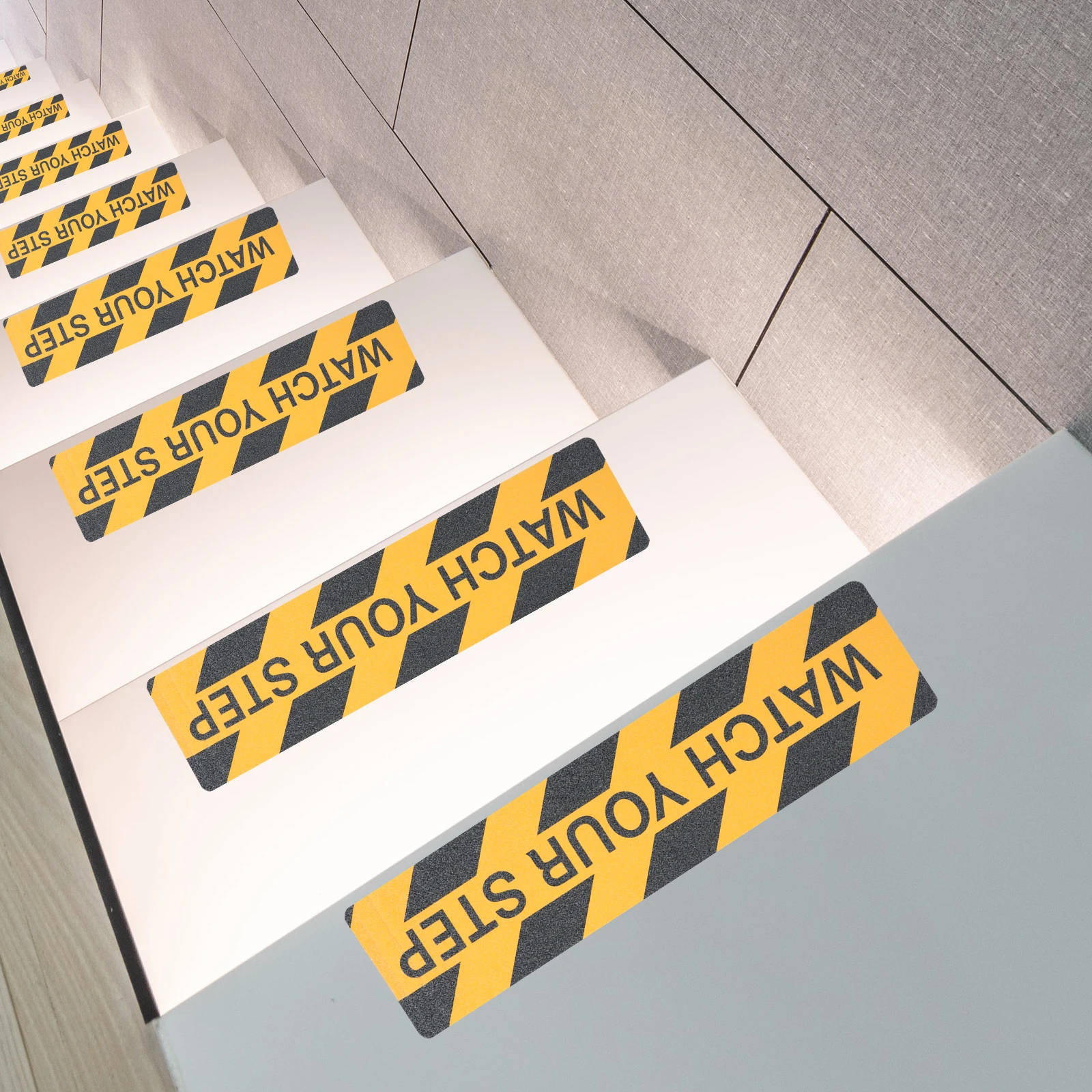 

3pcs Non Slip Stickers WATCH YOUR STEP 15cmx60cm Safety Signs Warning Tape Caution Wet Floor Stair Tapes Steps Platform Docks