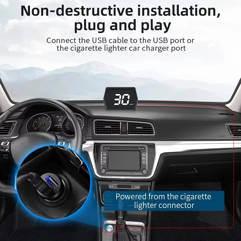 Xiaomi G20 HUD GPS سيارة عداد السرعة الرقمي رئيس متابعة العرض الرقمي سرعة متر متعدد الوظائف الزجاج الأمامي العارض لجميع السيارات