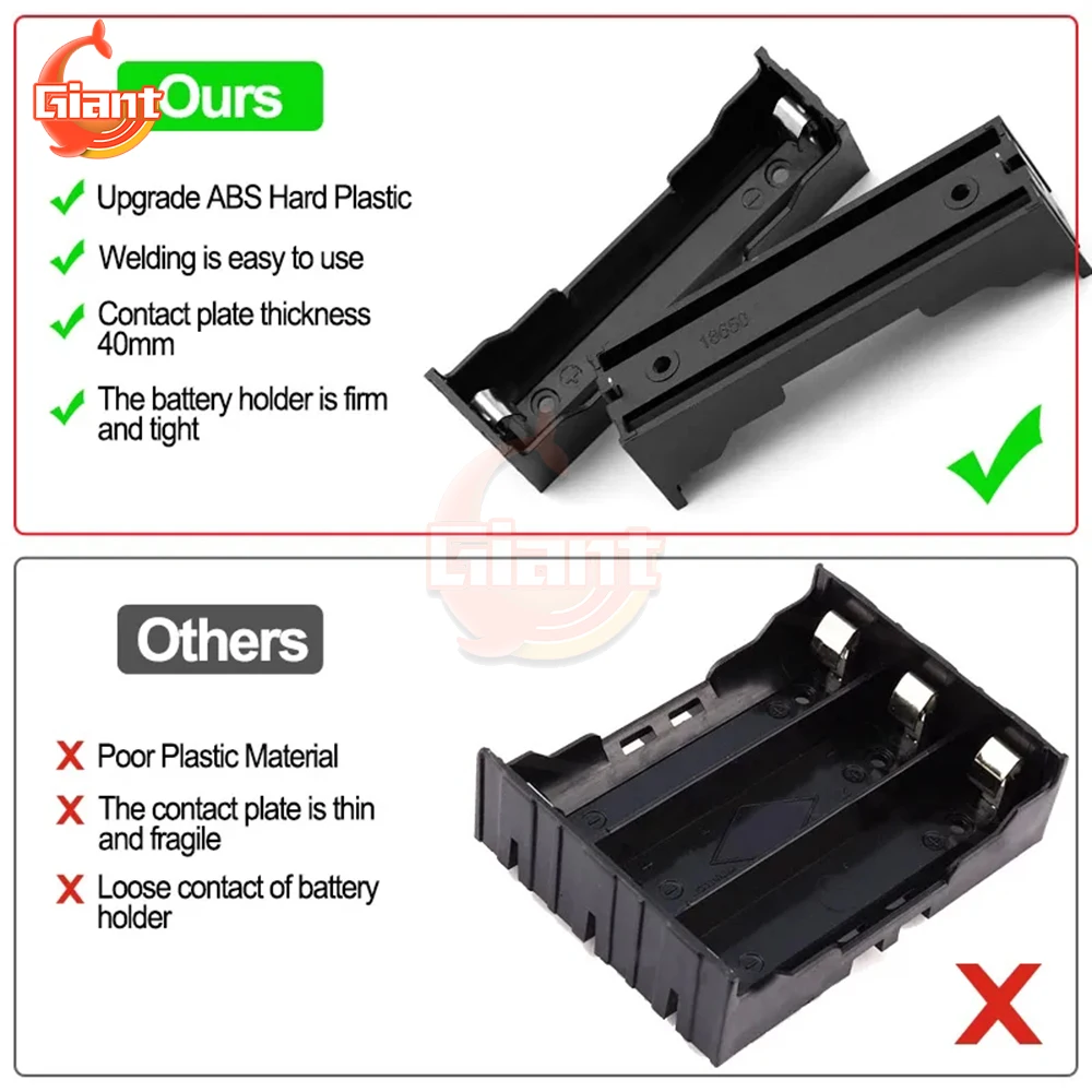 18650 Battery Charger Case 1/2/3/4 Slot Batteries Container Box Mini Battery Holder Storage Power Bank Case DIY Battery Case