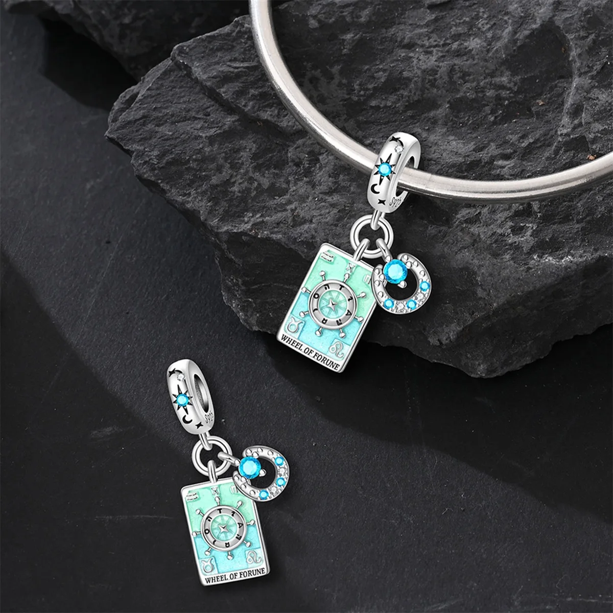 925 Silver Plated Classic Devil Death God Magic Upright Tarot Charms Pendants For Women Fit Original Bracelets DIY Jewelry view 4