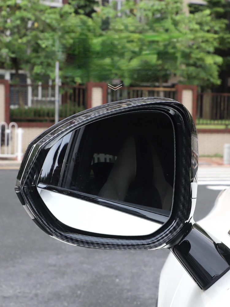 Suitable For LYNK&CO 01 02 03 05 06 Carbon Fiber Pattern Rainproof Car Rearview Mirror Rain Eyebrow Decorative Sticker