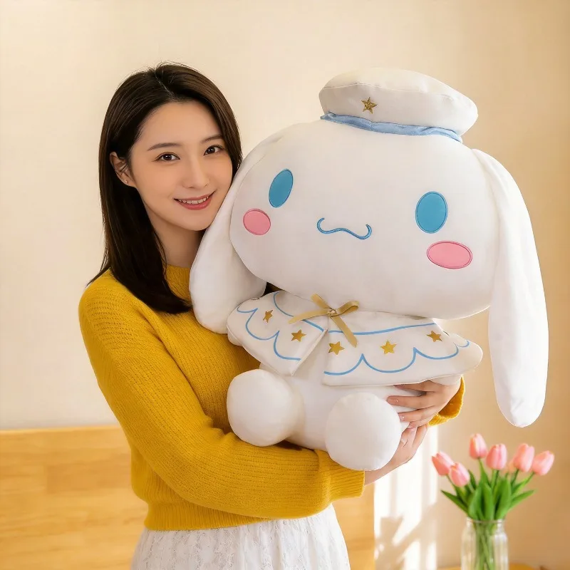 

New 58cm Sanrio Plush Cinnamoroll Stuffed Dolls Anime Cartoon Fans Kids Adults Birthday Gift White Pillow Room Decohigh Quality