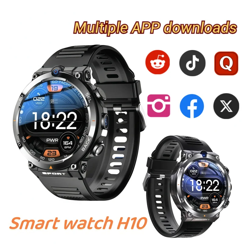 

Смарт-часы для взрослых с видеовызовом 4G, память 8 ГБ + 128 ГБ, совместимые с Android и iOS, Wi-Fi, GPS, водонепроницаемые, Bluetooth