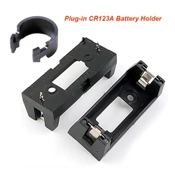 2 Pcs CR123A Battery Holder Plug-in 16340 Battery Box LIR123ABattery Storage Box CR123A Battery Box Cover For DIY PCB