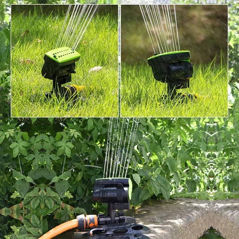 Garden Automatic Sprinkler For Home, Farm, Lawn, Backyard, Garden180° Rotating 16 Water Outlets Irrigation System Water Sprayer