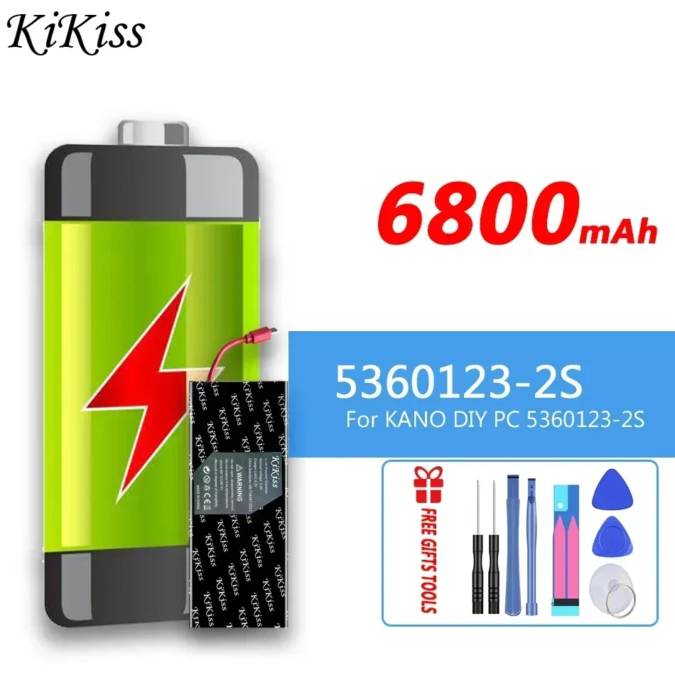 

Аккумулятор 6800 мАч KiKiss 53601232S для KANO DIY PC 5360123-2S, цифровая батарея