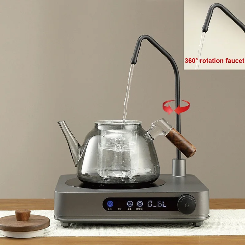 1500W Electric Ceramic Stove Timing Tea Maker Automatic Water Supply Induction Cook Water Pumping Kung Fu Tea Stove Water Boiler