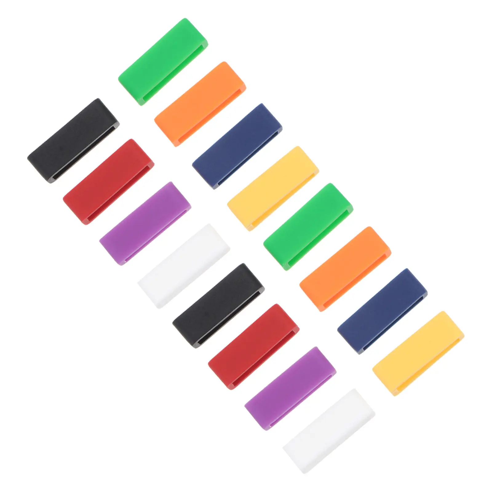 16Pcs Watchband Connectors Silicone Watch Strap Holder Loops 20Mm Replacement Band Retainer Rings Sports Use Watchband Parts