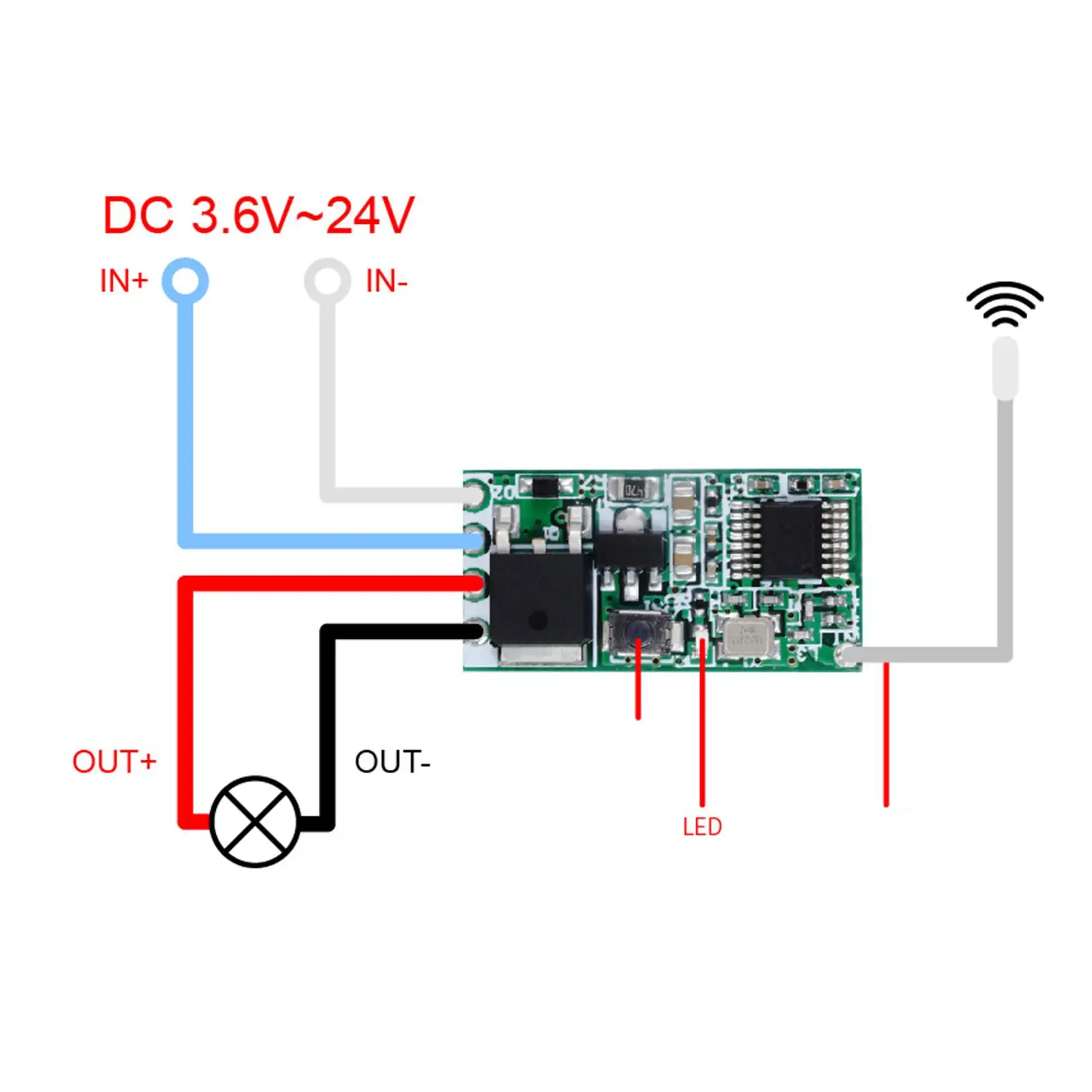 Momentary Wireless Remote Switch 433mhz Micro Module for Firing System RF Relay