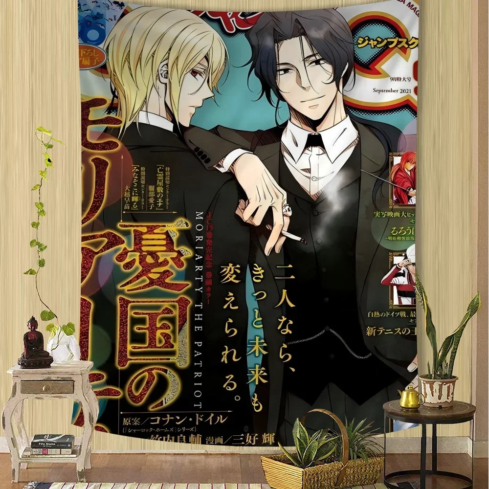 Tapiz de dibujos animados de Anime Moriarty the Patriot, decoración colgante de pared, decoración del hogar