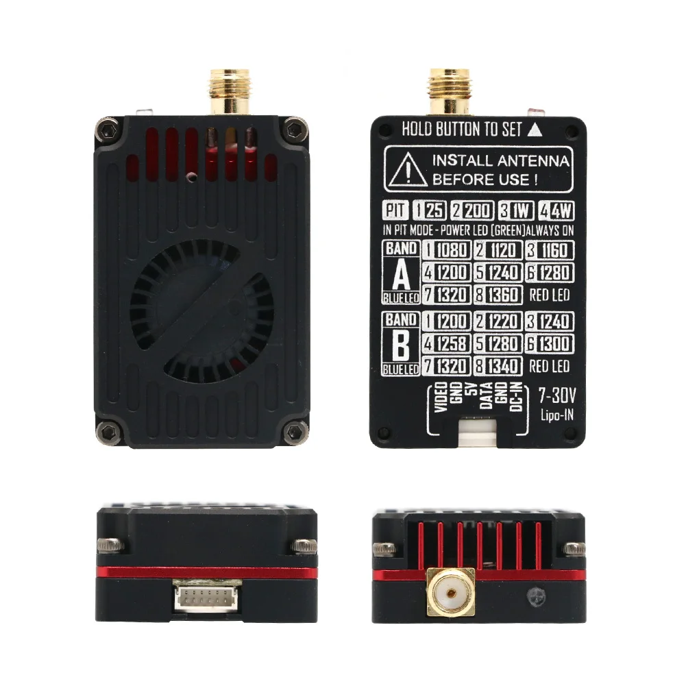 RUSHFPV 1.3G 1.2G 4W V2 VTX Switchable Long-range Video Transmitter Transmitting  Module for RC FPV Drone