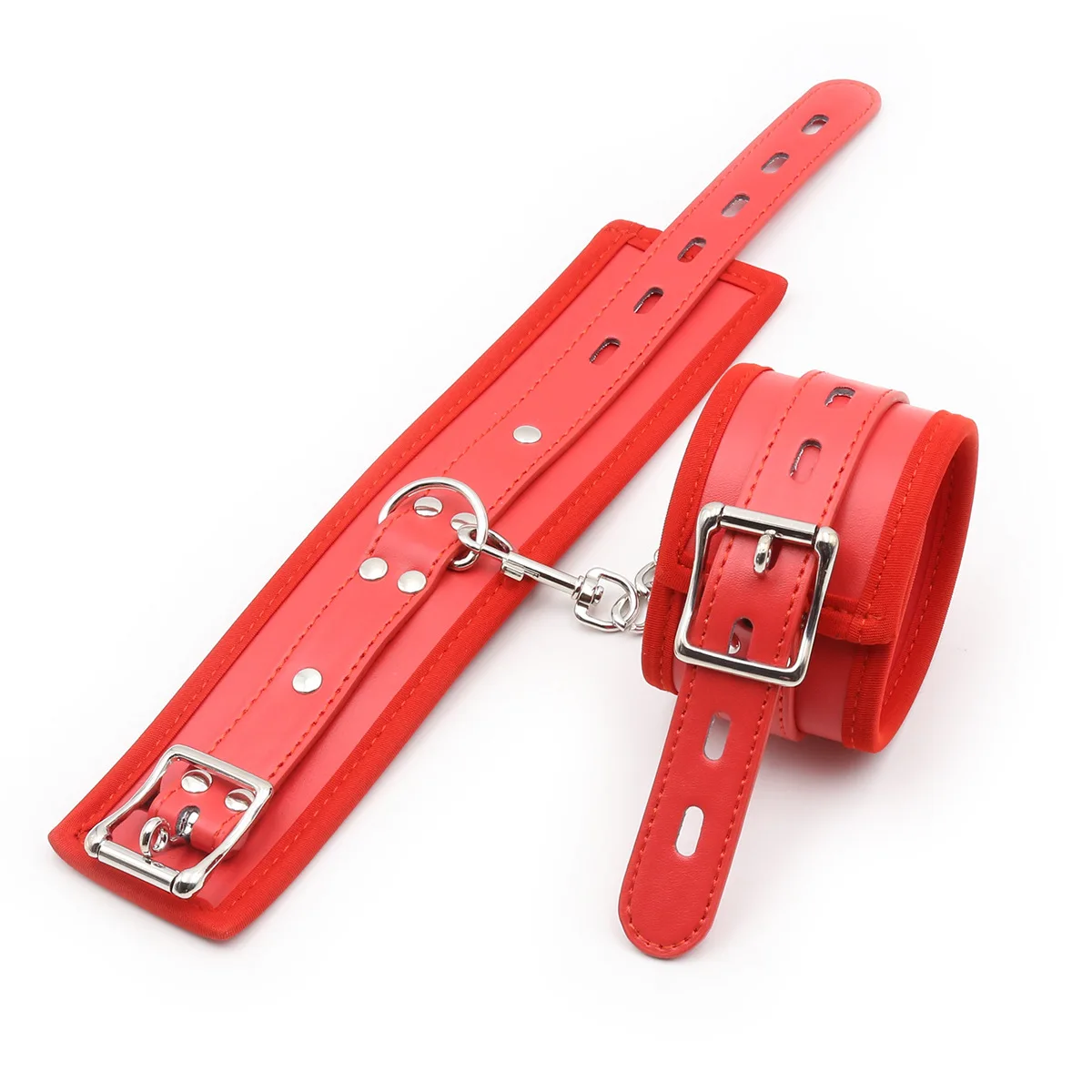 PU skóra miękka mankiety ręczne kostki opaska na nadgarstek zamykana klamra Bondage zamykana szekla seks-zabawka dla mężczyzn kobiety zabawki dla dorosłych