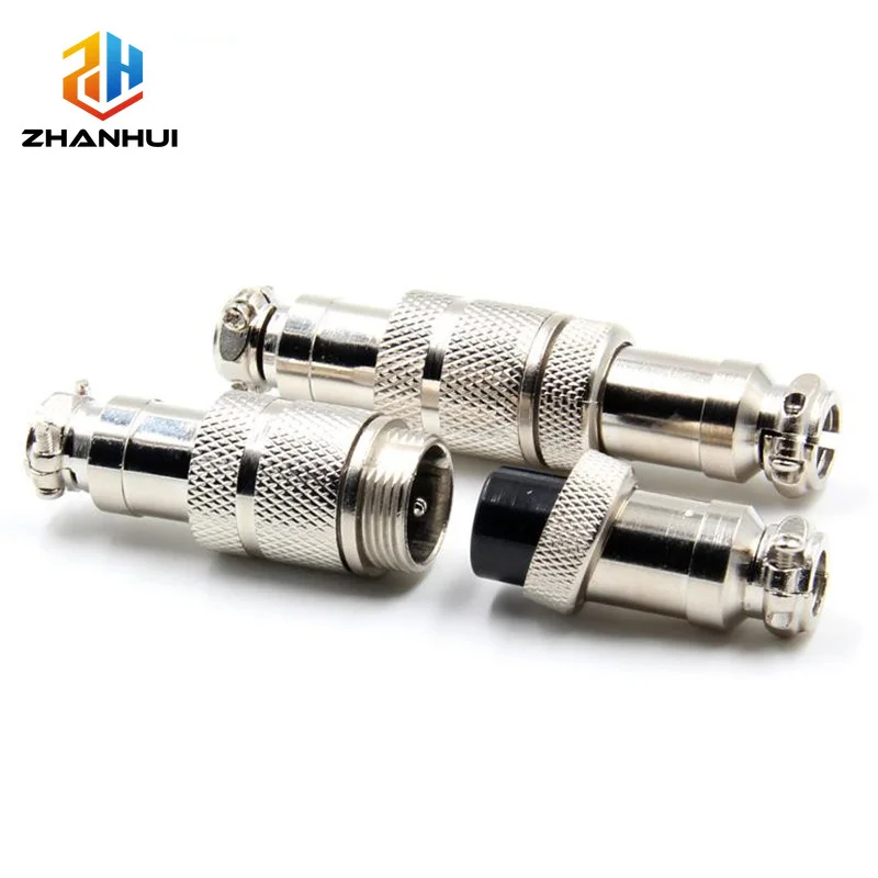 1Set GX16 16mm Circular Aviation Connector - Male & Female Panel Mount Plug Socket for 2/3/4/5/6/7/8 Pin Wire Connections