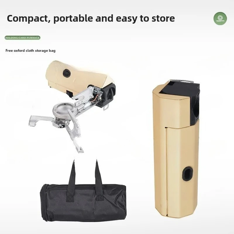 

Portable Outdoor Camping Picnic Gas Stove Integrated Folding Cassette Fire Boiler for Hiking Travel Lightweight Stove