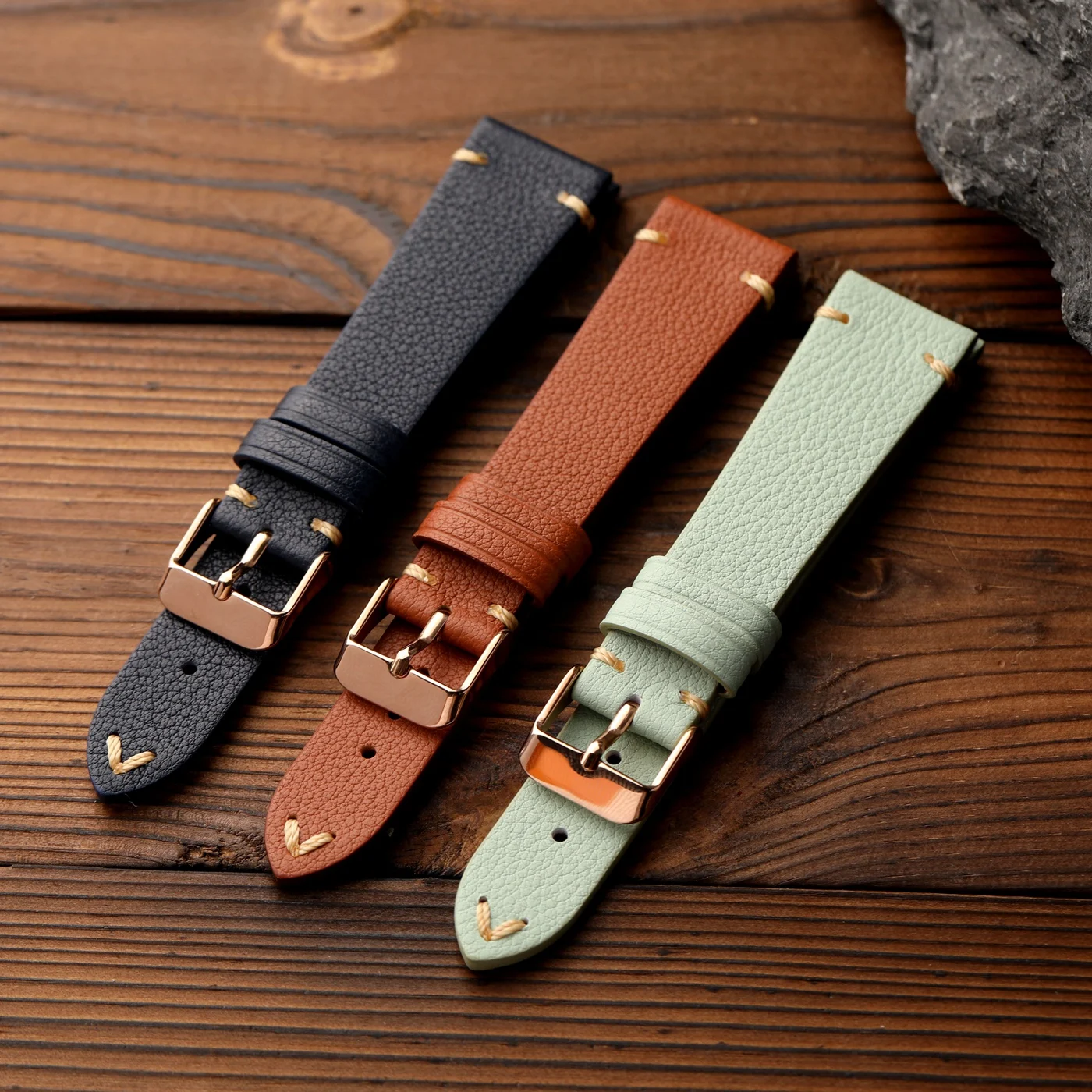 Handmade sheepskin strap, 18 19 20 22MM soft genuine leather retro style, suitable for mechanical watches