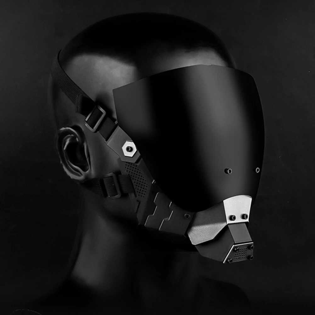 

Cyberpunk Cosplay Tactical Commander Mask Full Face Anti-fog Paintball Mask Double Sided Detachable Airsoft CS Protective Gear