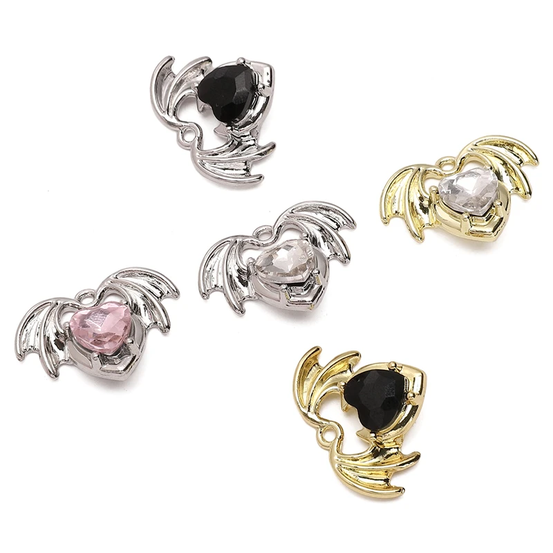1pcs 23x17mm Alloy Metal Heart Wing Charms Pendants for Women Necklace Bracelet Earring DIY Jewelry Making Craft Accessories