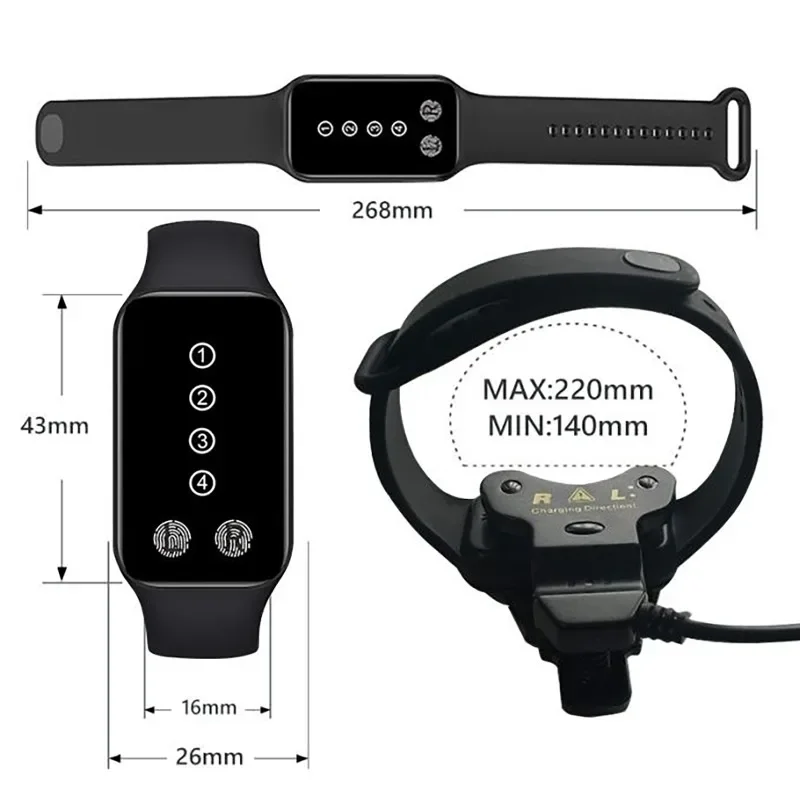 Wireless Vibrating Bracelet Caregiver Pager Waterproof One-Button Emergency Call Device for Hospital Cafe Barber Shop