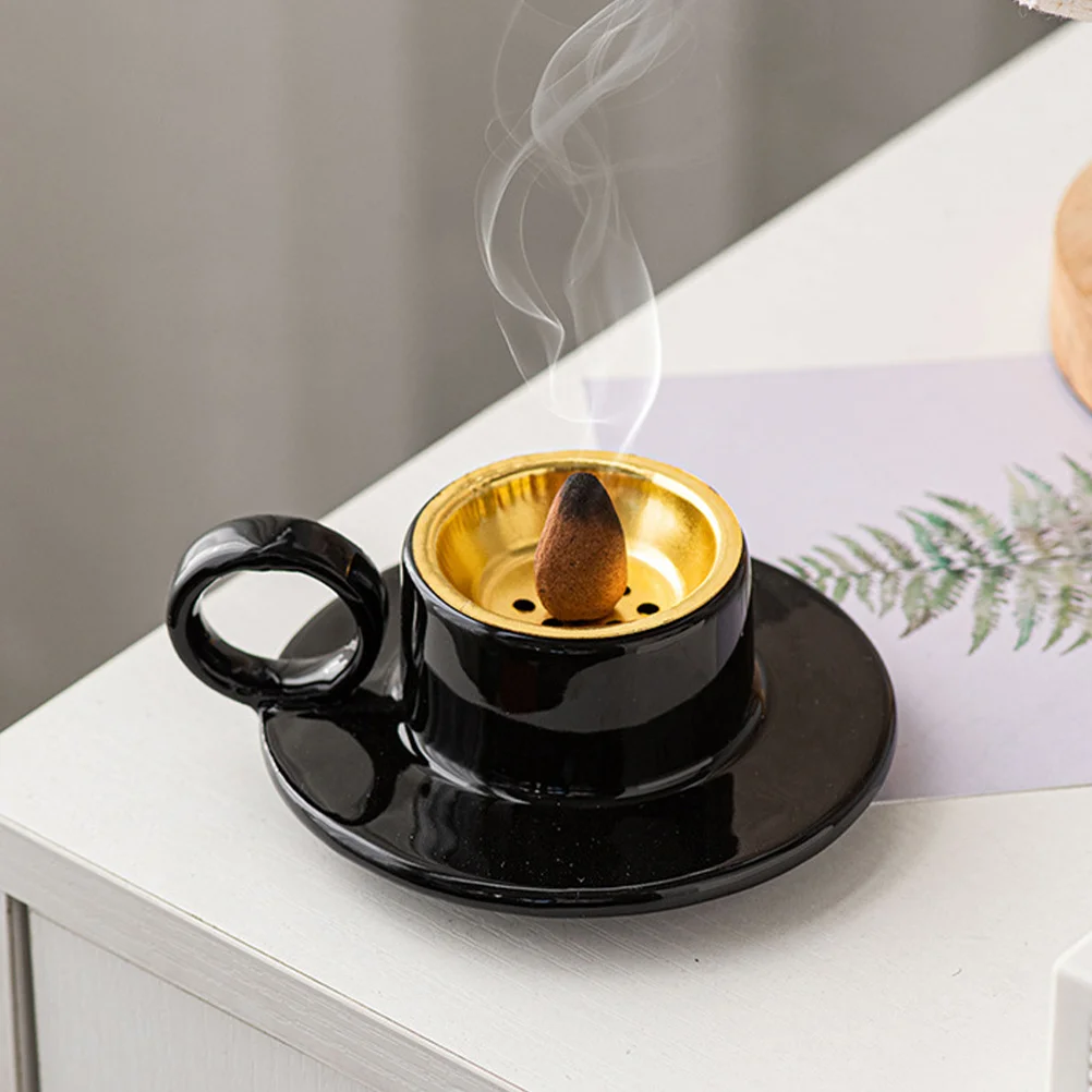 

Ceramic Incense Burner Retro Style Lightweight Portable Aromatherapy Stove for Home Office Yoga Room Decorative Censer