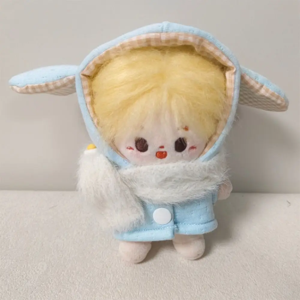 Ceative 10 cm vestiti per le bambole blu giallo sciarpa pelosa berretto in miniatura cappotto cambio vestito gioco casa da gioco sostituzione vestito giocattolo