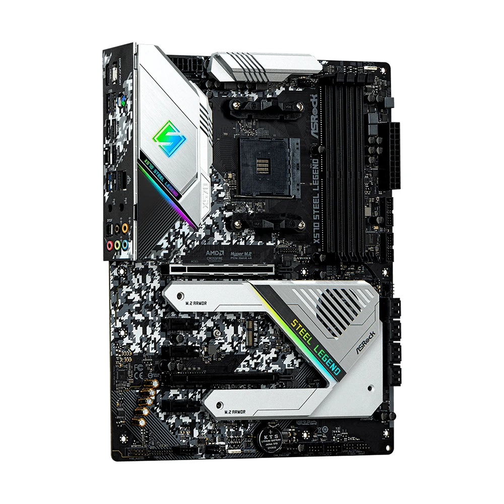 ASRock X570 Steel Legend Motherboard Supports Ryzen 7 5700 Ryzen 5 5600G CPU 4xDDR4 4200+ PCIe 4.0 M.2 NVME ATX AM4 Mainboard