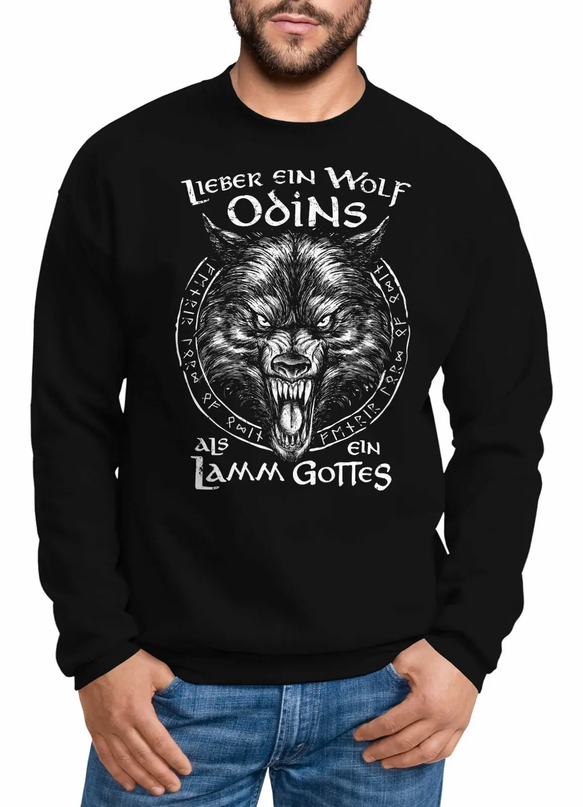 

Viking'er Proverb I Would Rather Be A Odin Wolf Than A Lamb of God Sweatshirt New 100% Cotton Comfortable Casual Mens Streetwear