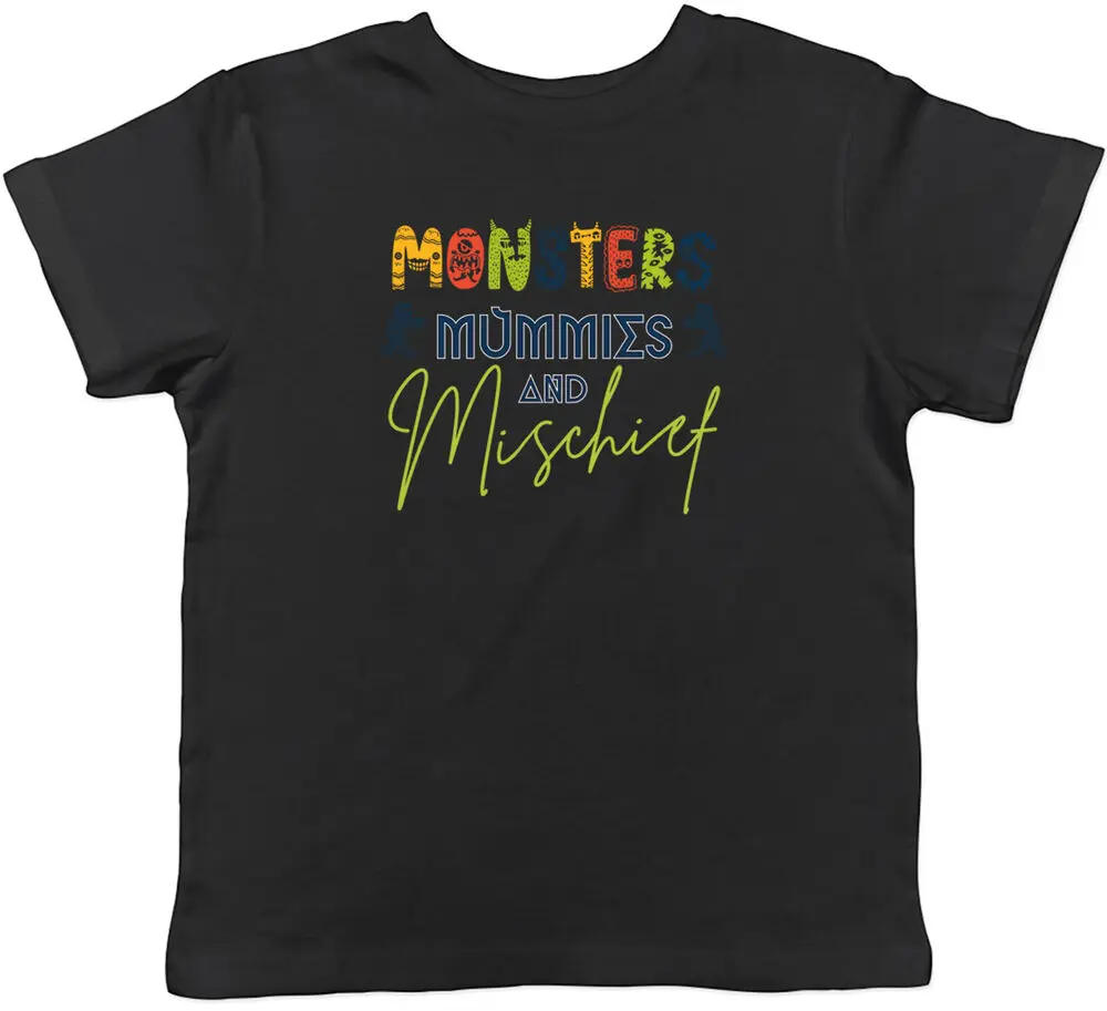 

Halloween Kids T-Shirt Monsters Mummies and Mischief Childrens Boys Girls Gift High Quality 100%Cotton Short Sleeve