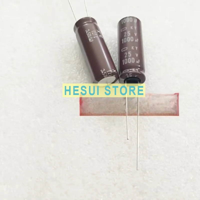 NIPPON electrolytic capacitor 25V1000UF 10X30 KY brown long life 105 degrees, black diamond NCC